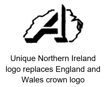 Unique Northern Ireland logo replaces England and Wales crown logo