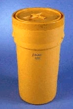 Picture of a 60 litre clinical waste bin.