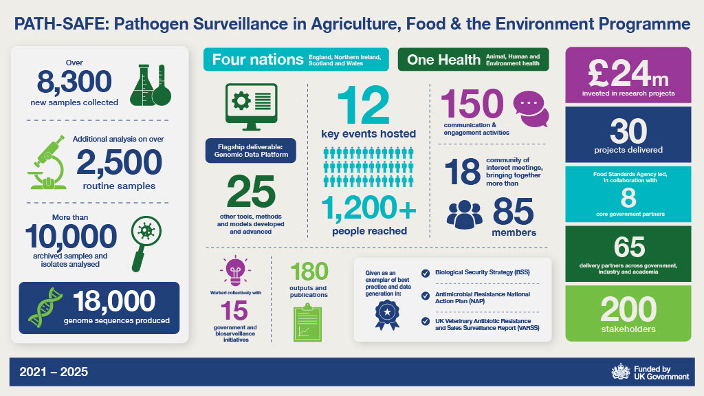 Infographic summarising the PATH-SAFE programme (2021–2025)