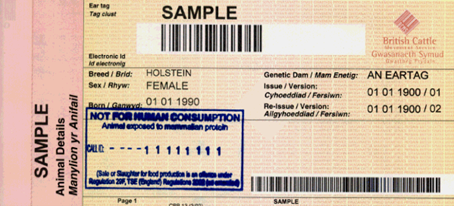CPP 13 front Sample copy of a stamped passport "not for human consumption", picture 1.
