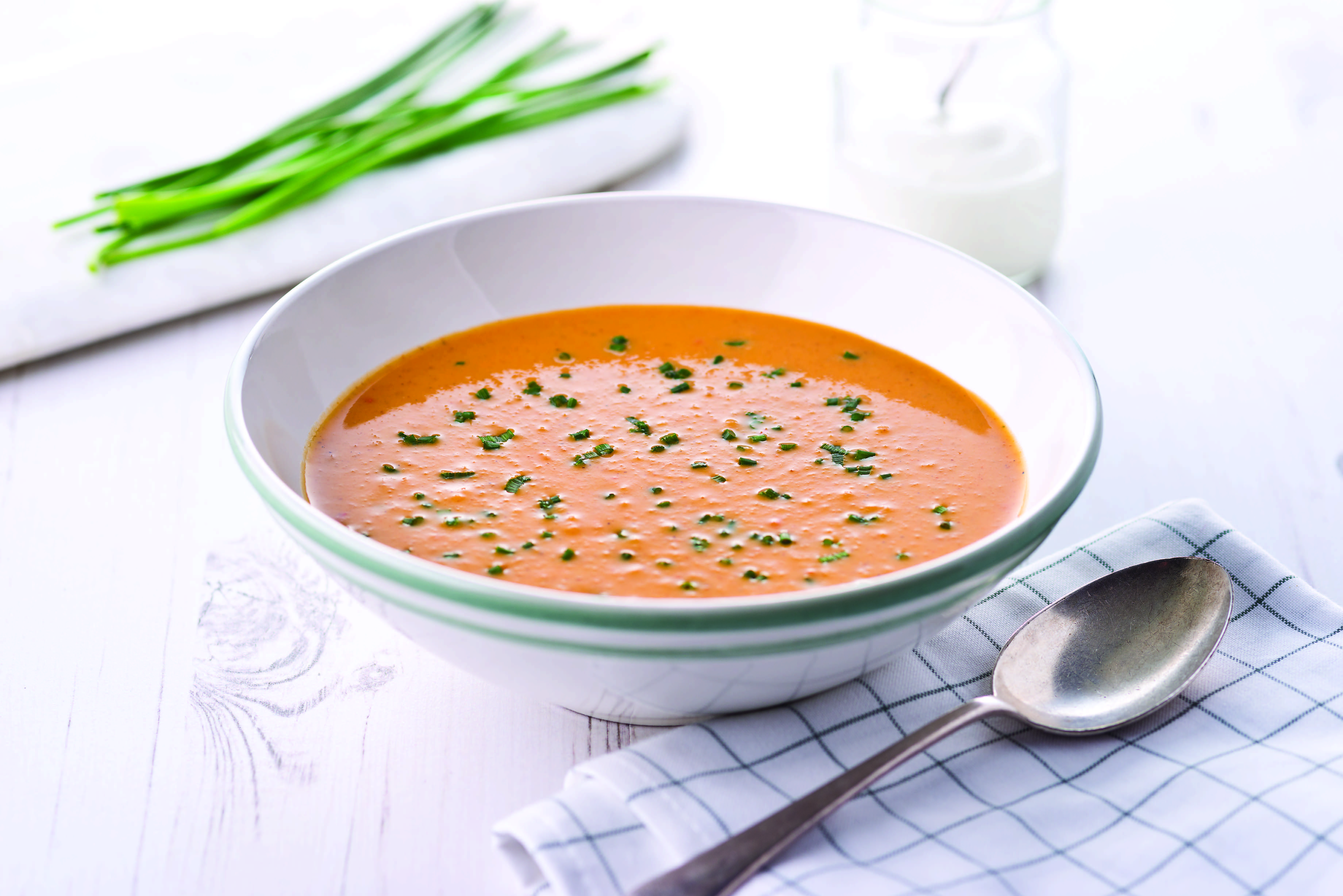 A bowl of curried pumpkin soup