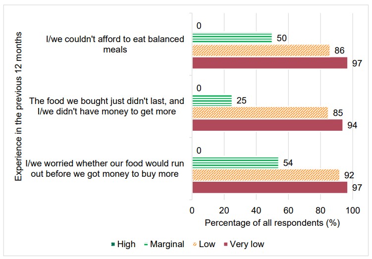 Food and You 2: Wave 9 - figure 6 shows a bar graph of food security by food security classification.