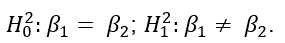 Formula showing second hypotheses