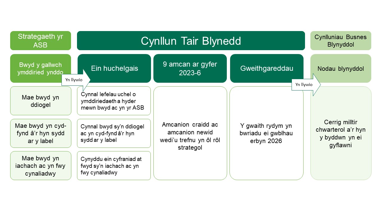 Siart Lif Cynllun Tair Blynedd