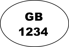 Example of oval health and identification marks: ‘GB 1234’