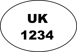 Example of oval health and identification marks: ‘UK 1234’