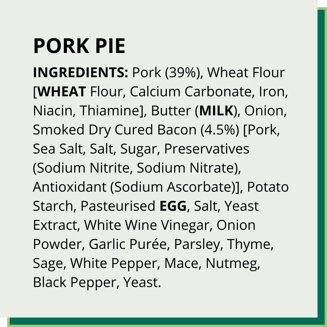 PPDS pork pie label