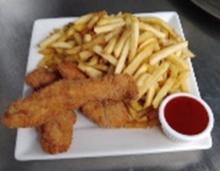 Image 4. Coated fried chicken and chips (465 g, 1195 Kcal)