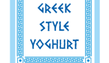 Image of a food label which says Greek Style Yoghurt in large font with text underneath it saying "Produced in the UK” in a slightly smaller font.