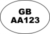 Example of oval identification mark: ‘GB AA123’