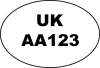 Example of oval identification mark: ‘UK AA123’