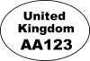 Example of oval identification mark: ‘United Kingdom AA123’