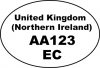 Enghraifft o farc adnabod United Kingdom (Gogledd Iwerddon)